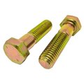 Newport Fasteners Grade 8, 3/8"-16 Hex Head Cap Screw, Zinc Yellow Steel, 2 in L, 100 PK 141441-100